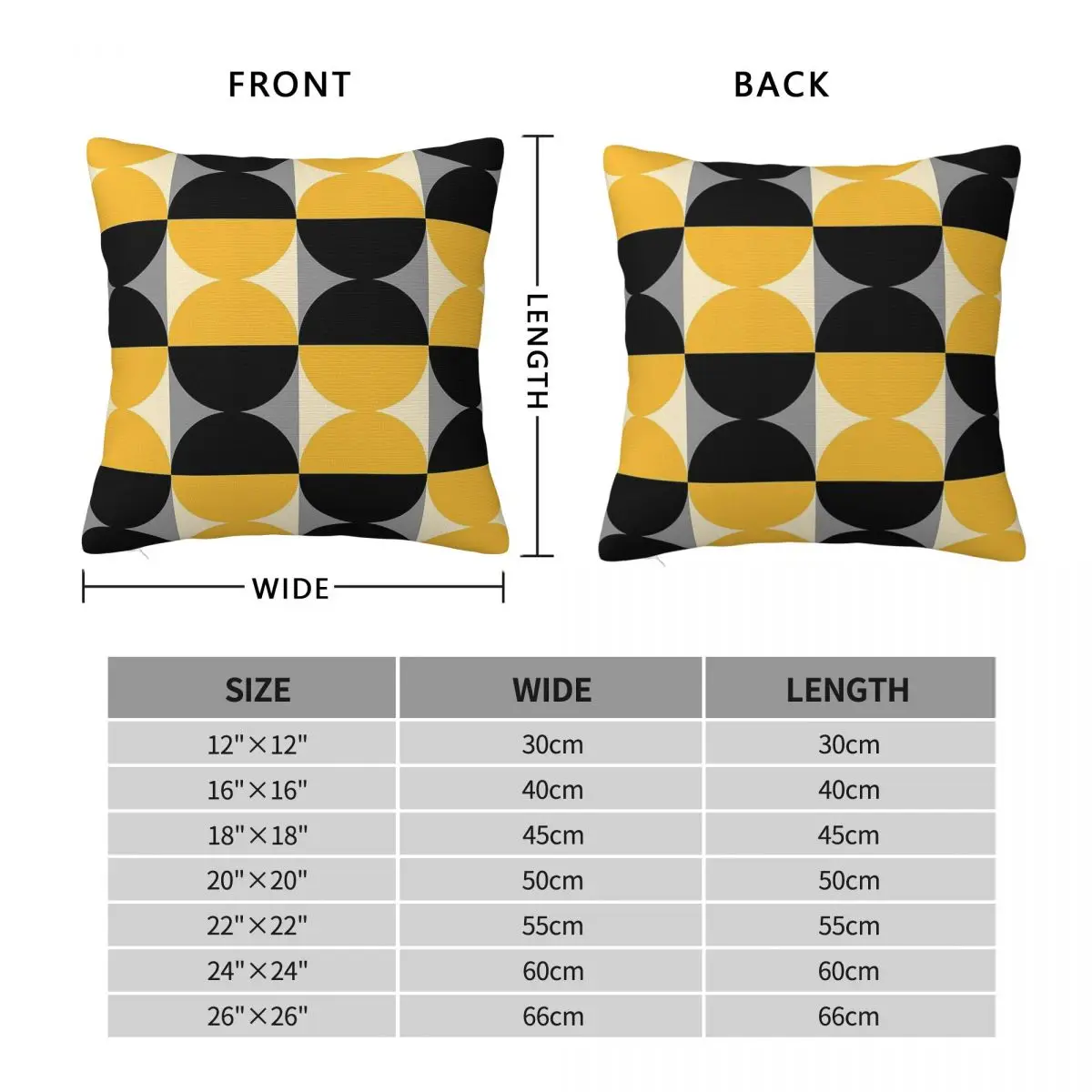 Mid Century Modern Geometric Square Pillowcase Polyester Linen Velvet Creative Zip Decorative Throw Pillow Case Bed Cover 18