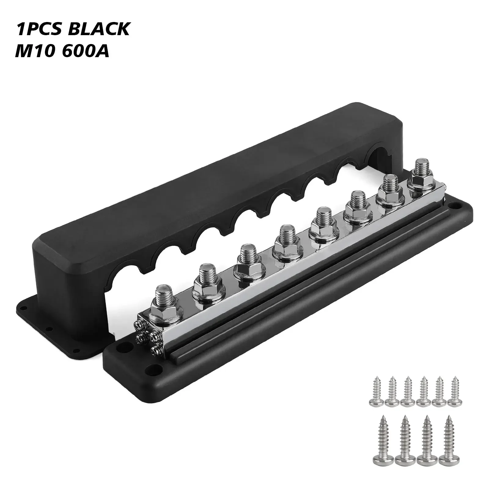 M10 Auto Terminal Block Negatieve Bus 24V 600A Klemmenblok 3/8 "Stromverdeling Blok M10 Terminal Bus voor Automotive Boot
