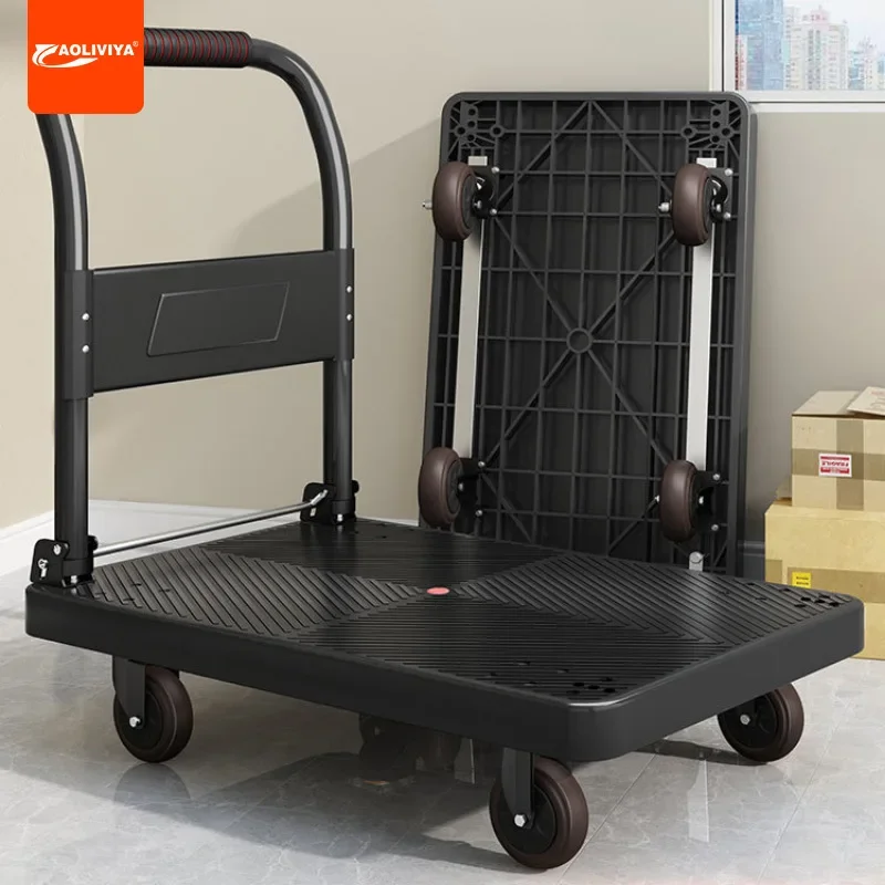 

Aoliviya Trolley Trolley Shopping Hand Buggy Foldable and Portable Handling Household Trolley Trailer Fla