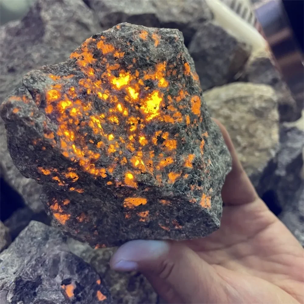 Natural American Yooperlites Flame Stones Fluorescent Stone Energy Reiki Specimens Aquarium Home Room Decor Gems Crystal