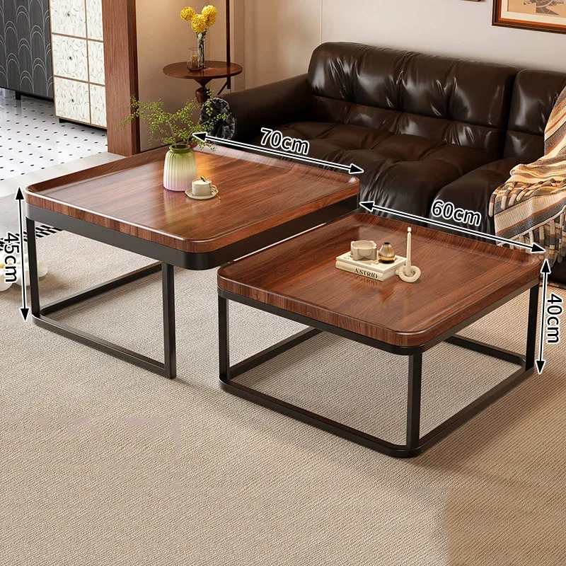 طاولات القهوة المستديرة الفاخرة خشبية مرنة طاولات القهوة لغرفة المعيشة الصغيرة الحد الأدنى في الهواء الطلق أثاث صالة Meubles العتيقة