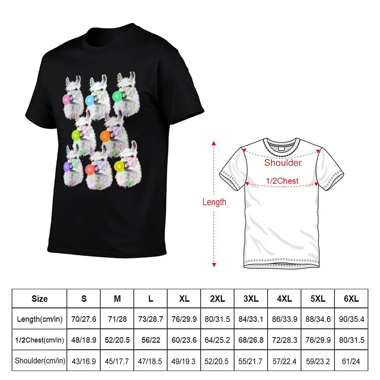 Llama Slumber Party T-Shirt Outdoor Work Short Sleeve Top