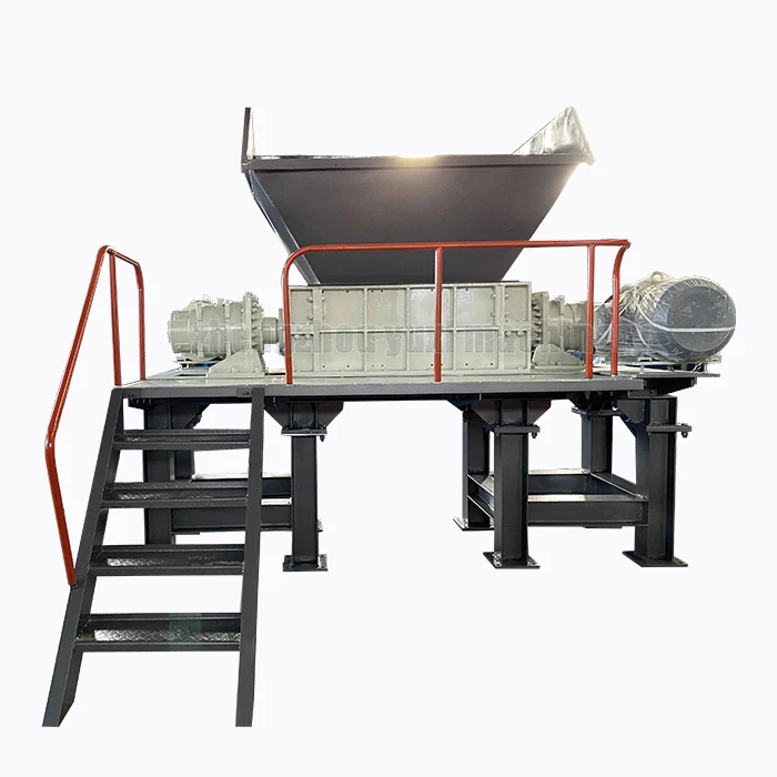 Multifunctional Adjustable 2 Axis Waste Corrugated Cardboard Shredder Big Double Shaft Wood Chipper Electric Garden Shredder