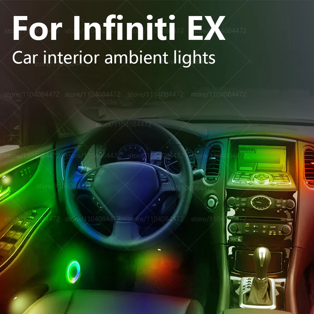 For Infiniti EX J50 22in1 RGB Car Interior Acrylic Car Ambient Lights RGB Hidden Acrylic Strip Decoration Atmosphere Accessories