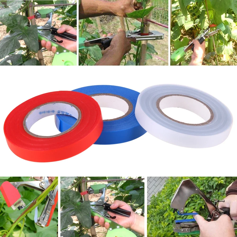 

Garden Tying Machine Plant Garden Plant Tapetool Tapener 6 Rolls Tape Set for Vegetable, Grape, Tomato,Cucumber, Pepper Flower