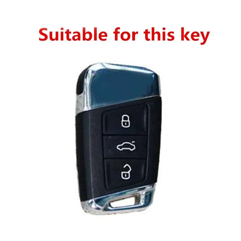 Zinc Alloy Car Key Case Protection Cover Shell Fob For VW Volkswagen Passat B8 Tiguan Magotan Protector Kodiaq A7 Tiguan MK2 CC view 2