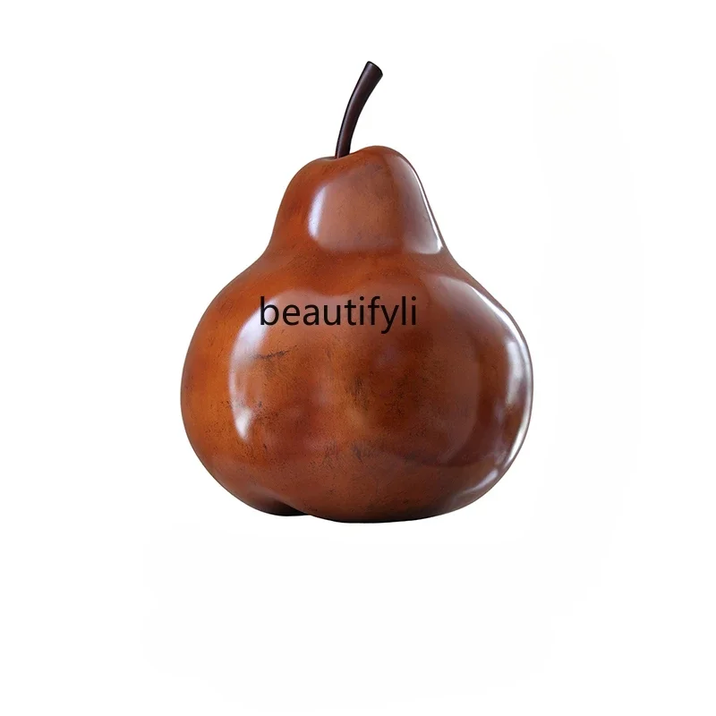 

Medieval ornament pear art home decoration wabi-sabi wind sculpture high-end fiberglass crafts