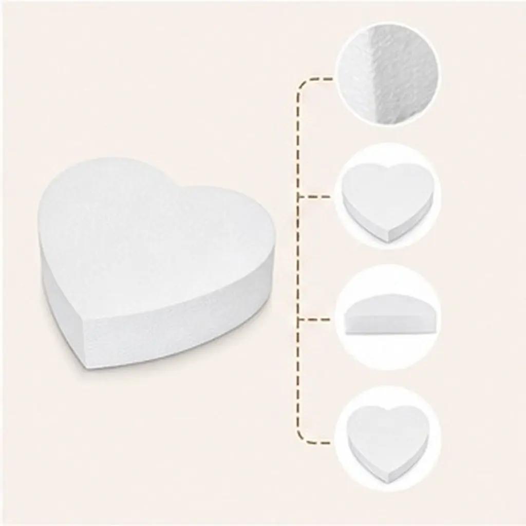 Foam Heart Cake Dummy for Baking Practice, Cake Decorating, Party Props and Photography – Reusable