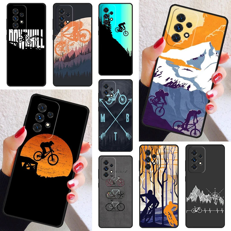 mountain bike biker biking cycling Downhill bicycle Case For Samsung A52 A72 A73 A20e A21S A50 A70 A42 A31 A40 A51 A71 A32 A80