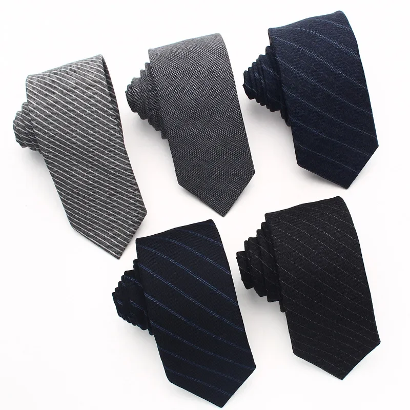 

Lei Er Business Stripe Wool Tie Jacquard 5.5cm Men's Tie Groom Bridesman Suit Tie Men's Stock