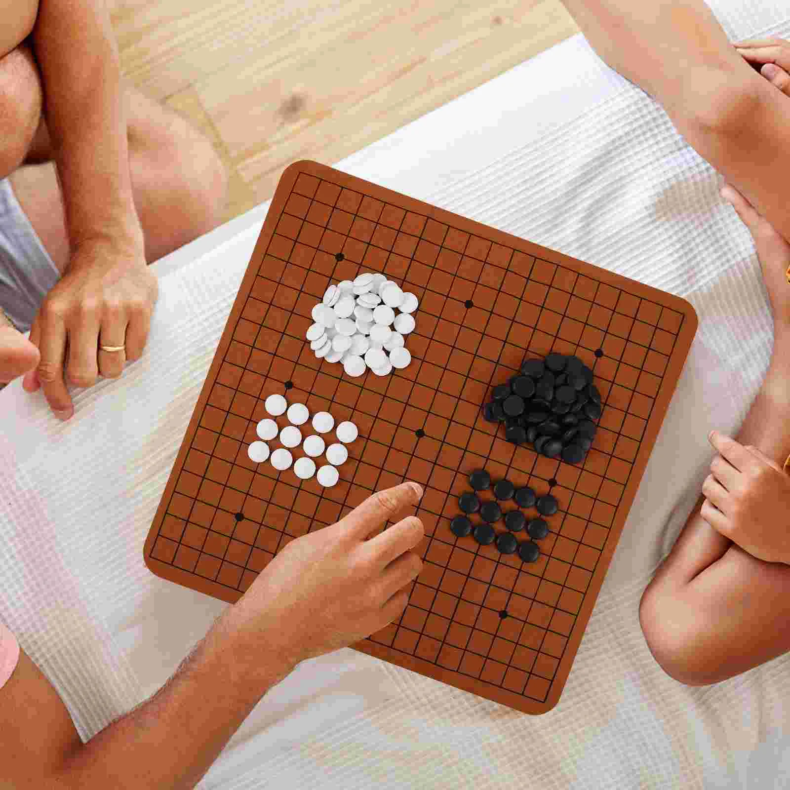 

Aldult Children's Go Backgammon Beginner Chess Set Chinese Weiqi Pvc Beginners Board Accessory