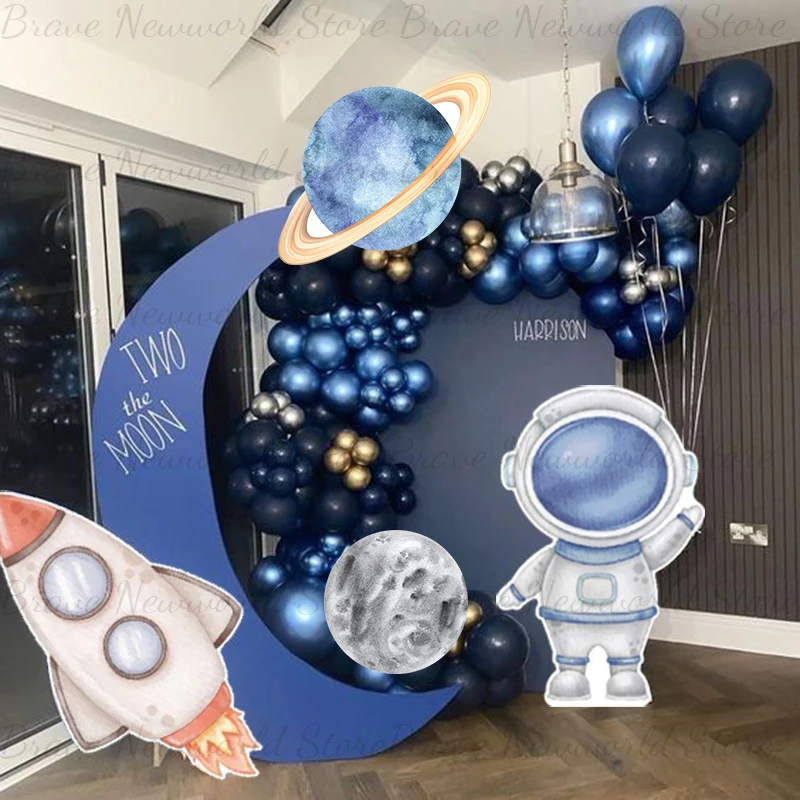 18/24/36inch Space Planet Cutout Earth Moon Astronaut Foam Board for Boy Birthday Party Decor Space Theme Baby Shower Supplies