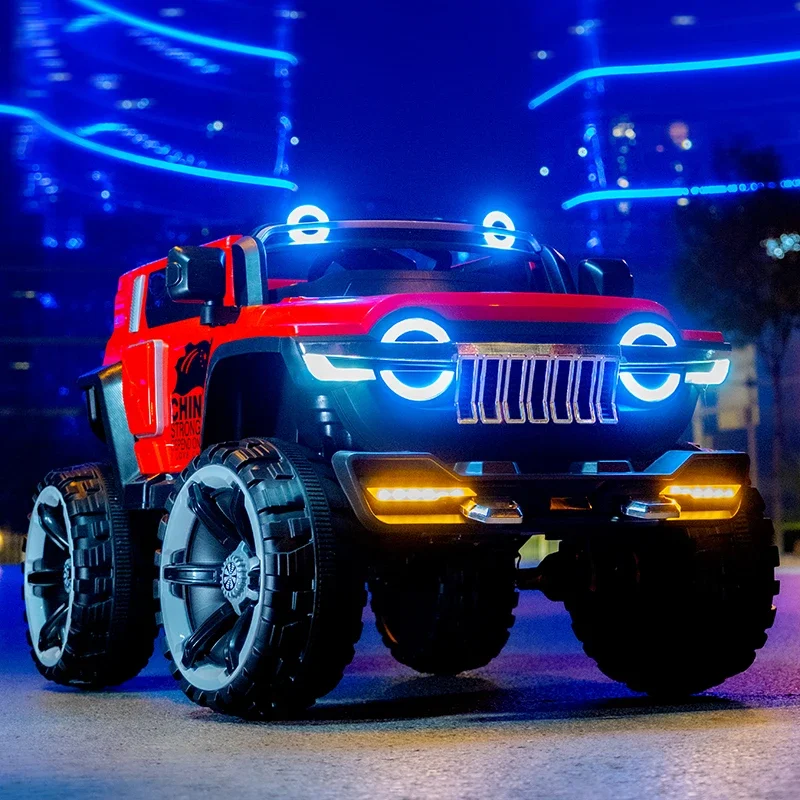 Children\'s electric vehicle four-wheel remote control car boys and girls can ride off-road vehicle four-wheel drive baby