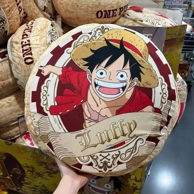 Almohada redonda de una pieza de Luffy Zoro, cojín de Anime de dibujos animados de Tony Chopper, almohada suave, decoración bonita para habitación, regalos de cumpleaños para fanáticos