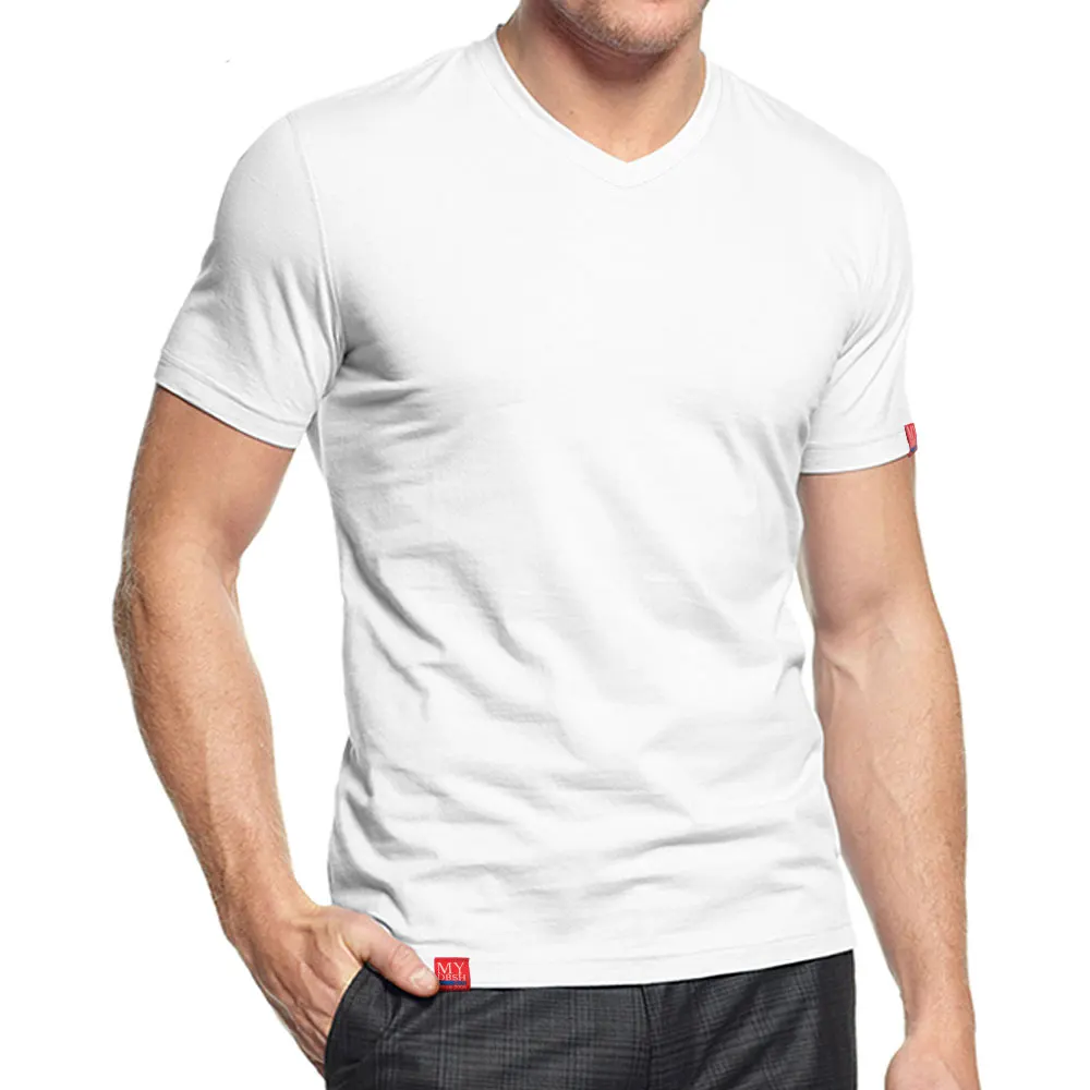 Men's Slim Fit Cotton T-Shirt Casual Shirt Close-Fitting Tee Nine-Quarter Sleeve Henry Collar Style Ultra-Tight Body Shirt