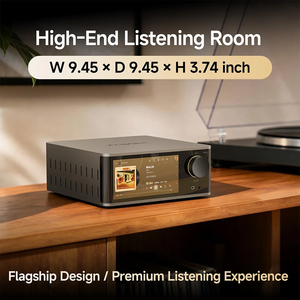 Kaiboer AIO200 All-in-One Network Streamer+DAC+Amplifier+Headphone Amp+CD Player Hi-Fi Lossless Streaming Audiophile-Grade DAC