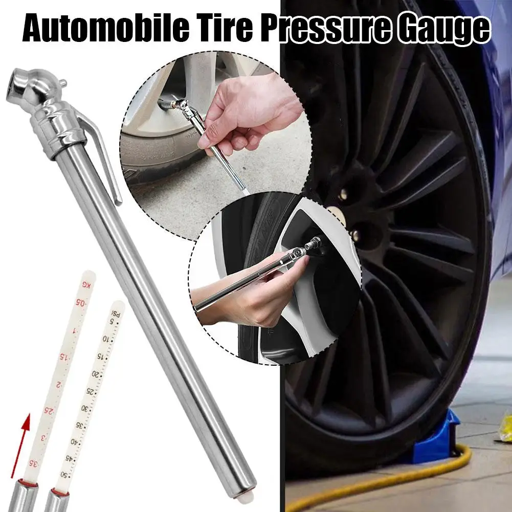 Auto Car Tyre Tire Air Pressure 5-50PSI Mini Test Meter Gauge Pen Quick Check Tire Pressure Tool For Vehicle Motor F9G3