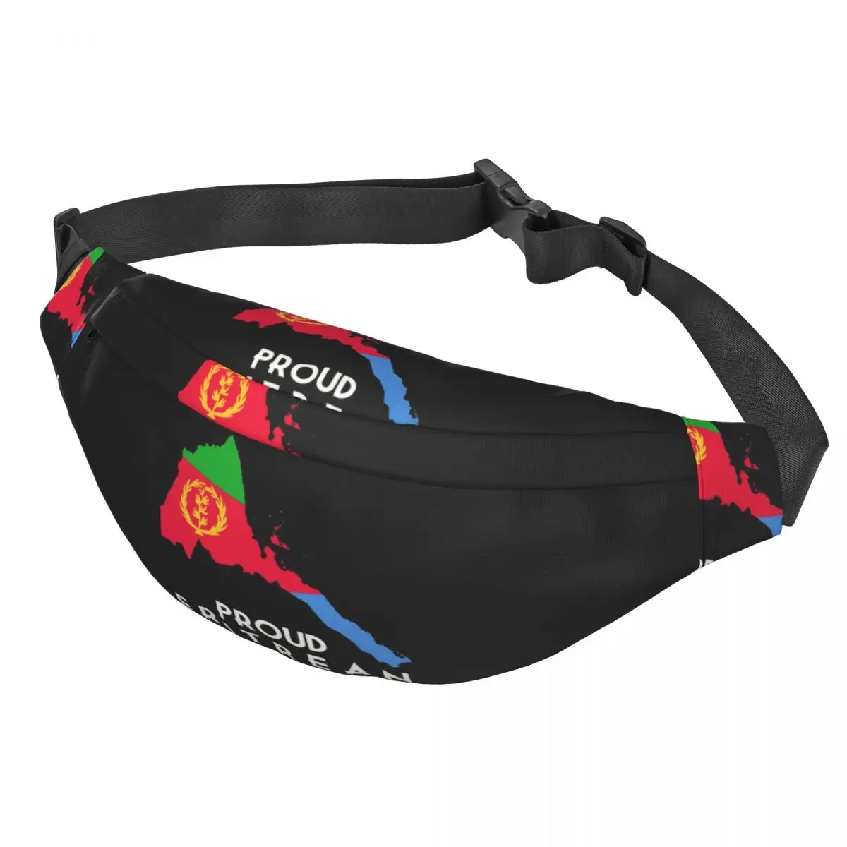 Cool Proud Eritrean Flag Fanny Pack Women Men Sling Crossbody Waist Bag for Camping Biking Phone Money Pouch