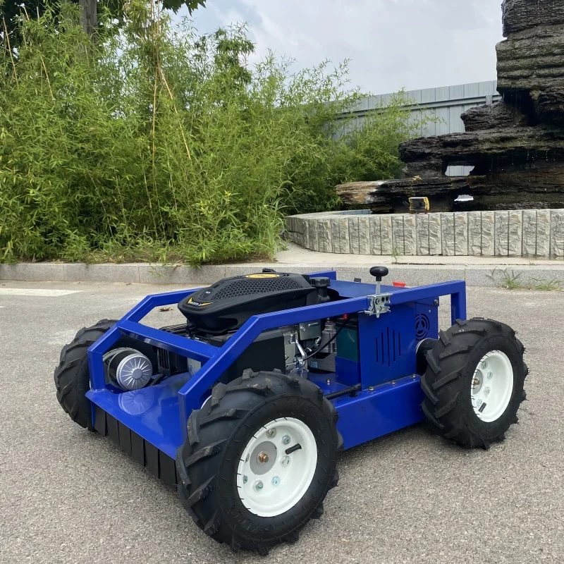 

Customized industrial-grade miniature four-wheel drive lawn mower robot equipped with a remote control device