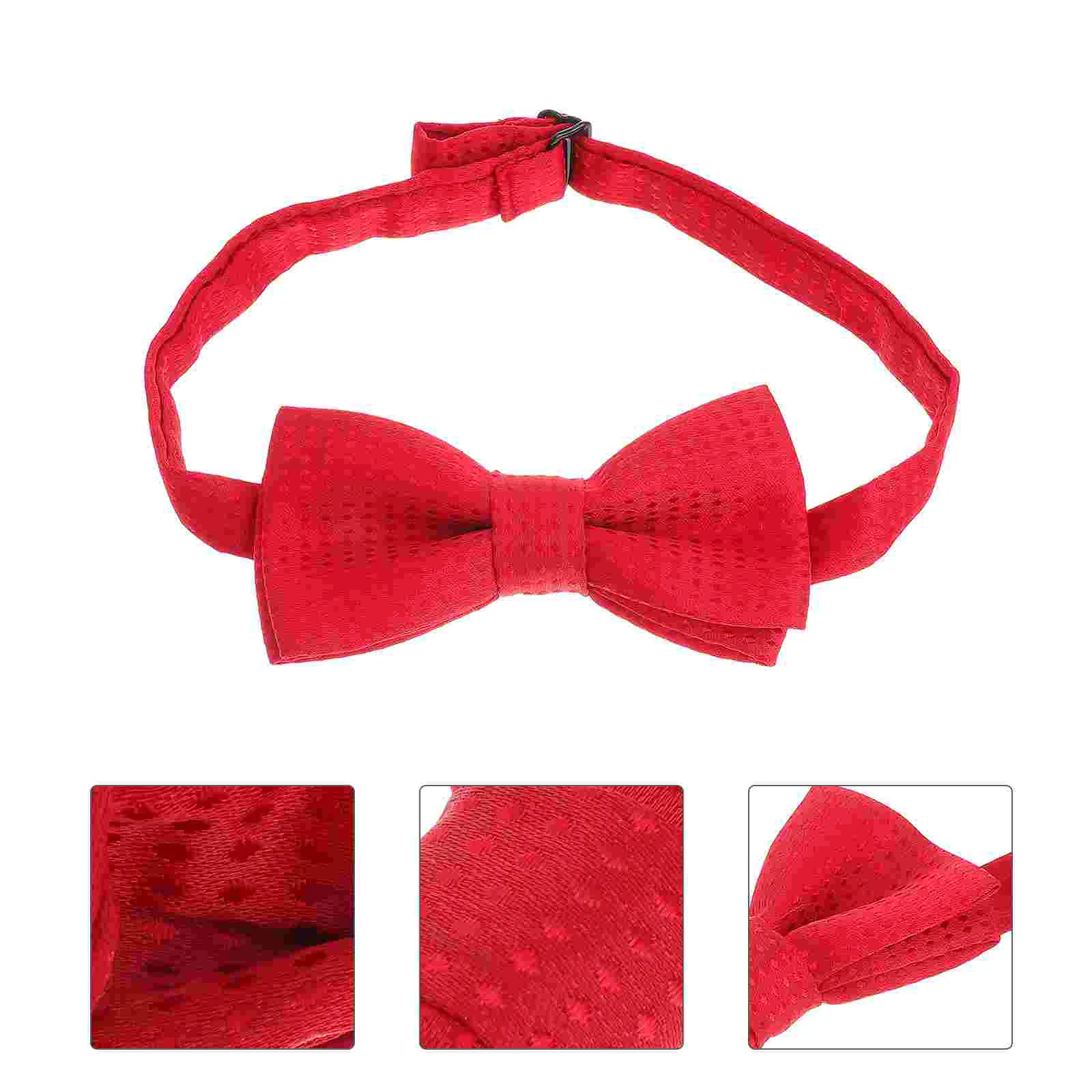 1PCS Bow Tie Fashion Double Layer Bow Knot Collar Red Spotted Pet Tie Snap Buckle Comfort Fit for Cats Dogs Unisex Pet Accessory