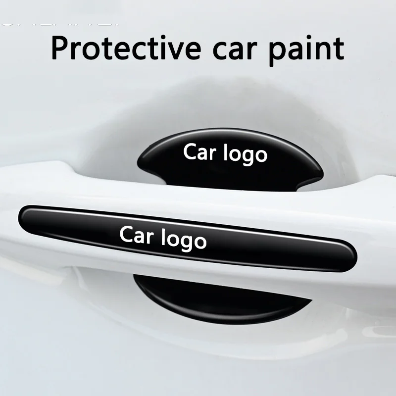 Anti-risco porta do carro Handle adesivos de protecção para Nissan, Qashqai, X-Trail, Nota, Juke, Sentra, Patrulha, Almera, Navara, folha, 4, 8pcs