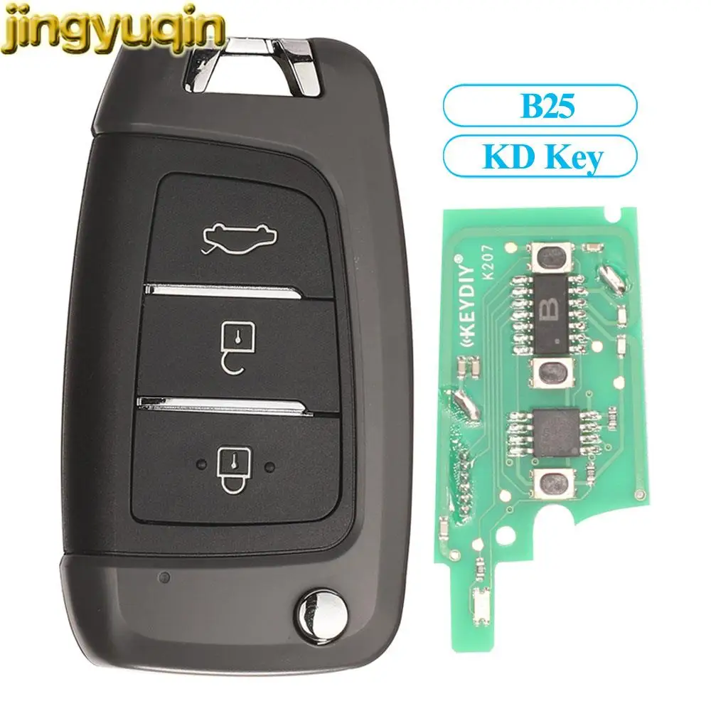 Jingyuqin KD Remote Car Key KEYDIY B25 For KD900/URG200/KD MINI/KD-X2 Master Universal 3 Buttons