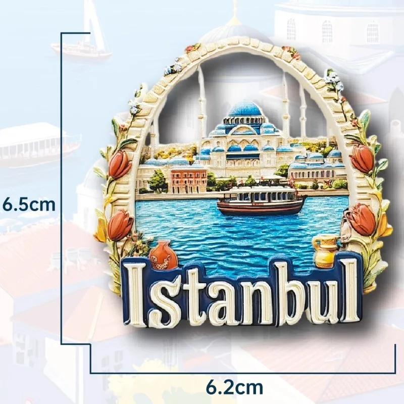 تركيا ملصقات الثلاجة الأزرق اسطنبول السفر التذكارية مسجد مغناطيس الثلاجة ديكور المنزل هدايا الزفاف #4