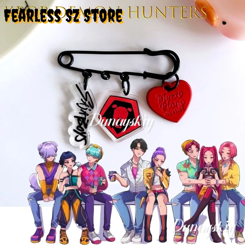 

AKPopDe Mon Hunters Party HUNTRIX Saiaboy Acrylic Brooch Pin Anime Character Accessory Halloween 코스프레 Party Christmas Kawaii