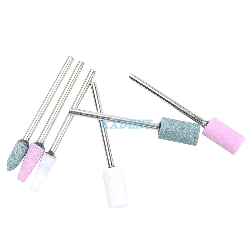100 sztuk/partia Dental 2.35mm mieszane polerka Burs Dental Lab żwir ceramiczne grube zamontowane punkt Burs polerka stomatologia...