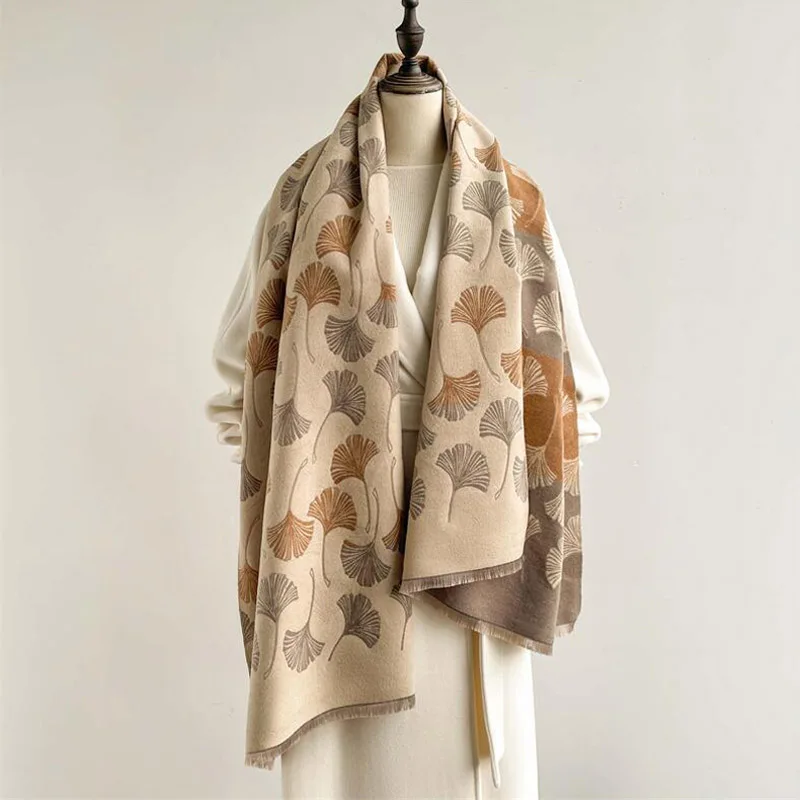 

Роскошный дизайн, осенне-зимний кашемировый шарф с принтом и кисточками, женские модные универсальные женские теплые накидки для девочек, женские шарфы