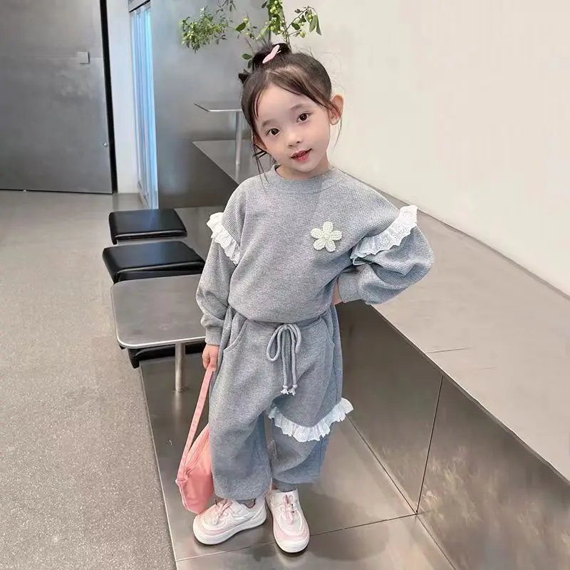 Girls Clothes Set New Spring and Autumn Clothes Children\'s Sweater Pants 2-piece Suits For Girls Boby Sports 2 3 5 7 9Y