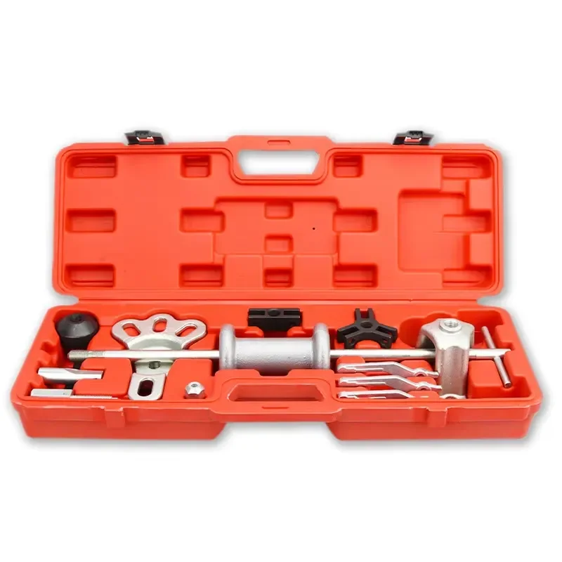 17Pcs Universal Sliding Hammer Puller Set 9-Way Shaft Bearing Dent Hub Removal Tool Kit for Automotive Repair
