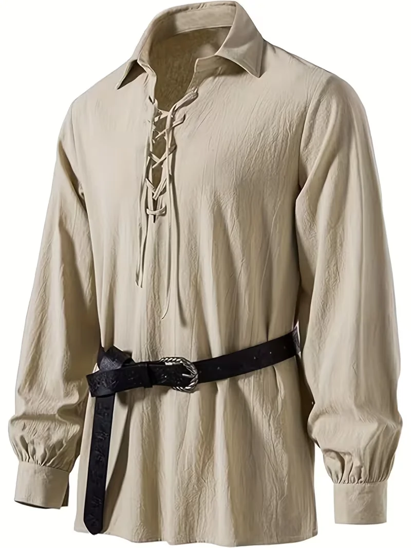 Herren Renaissance Wikinger Pi – Medieval Gothic Lace Up Pirate Shirt Bewertung und Preis
