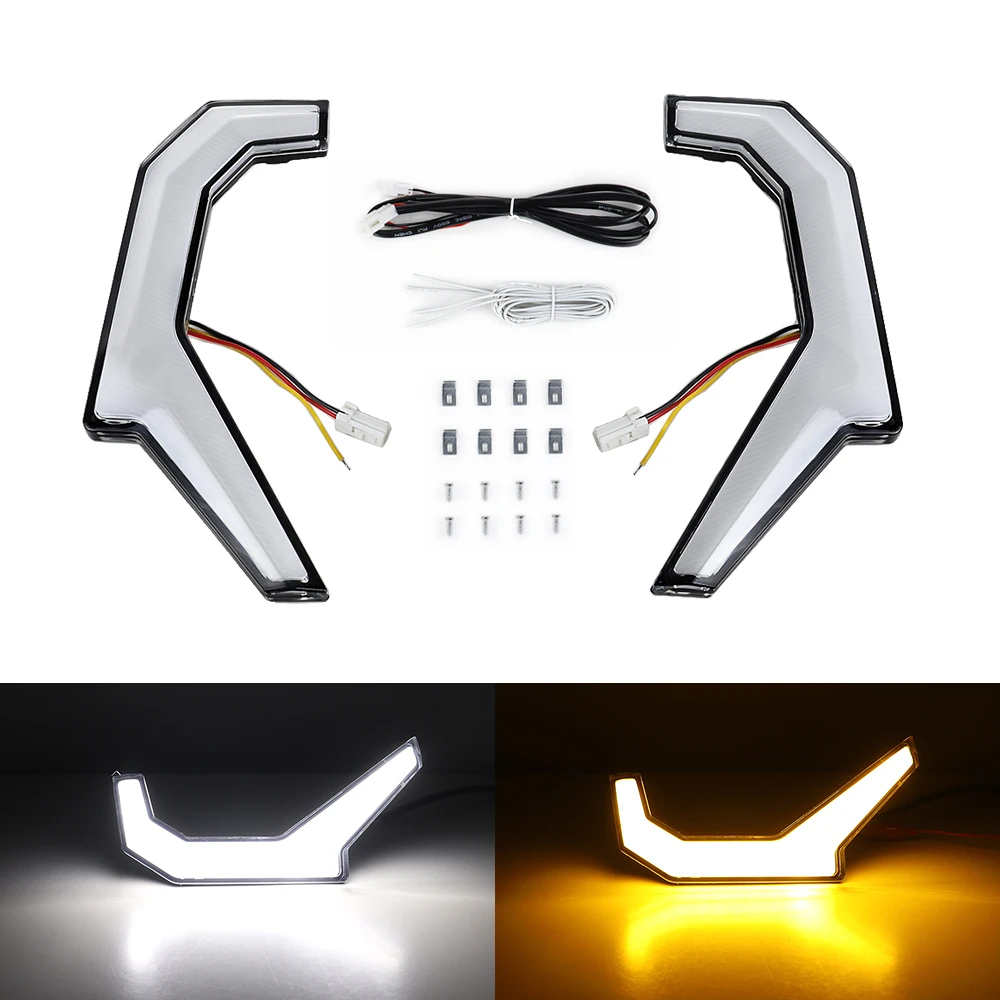 ATV UTV Kierunkowskaz Fang Light DRL Dla Polaris RZR XP 4 1000 2014-2018 RZR 900 XC 900S LED Accent Front Signature Lights