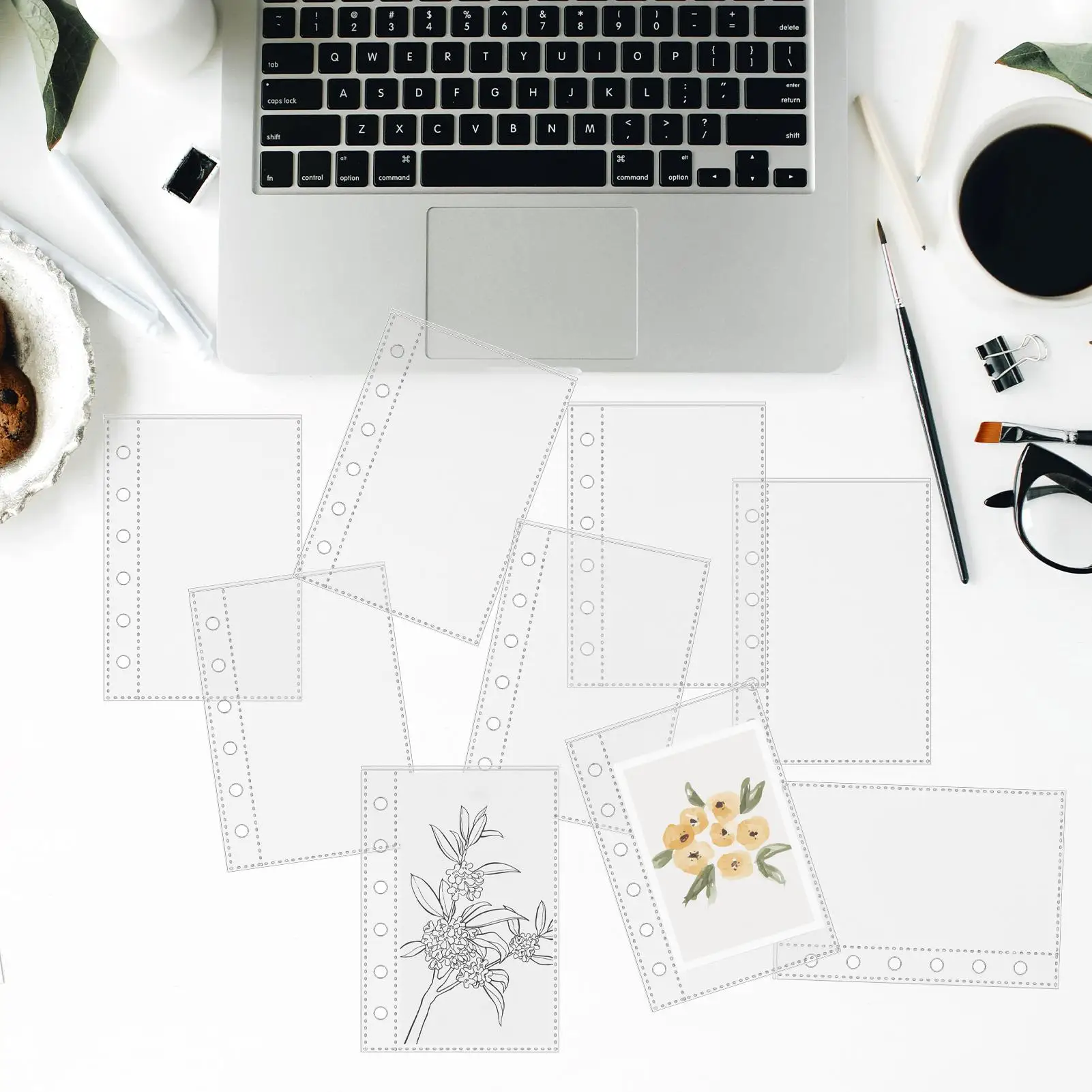 

A7 6-кольцевые прозрачные стержни для папок, 10 шт., прозрачные пластиковые папки, прозрачный лист, защитные пленки для наполнения листов, защитные пленки