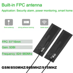 Eoth soft board iot fpc antenne gsm 850mhz 868mhz 915mhz lora lorawan nb-iot modul eingebaute patch gain 5dbi antenne ipex 1