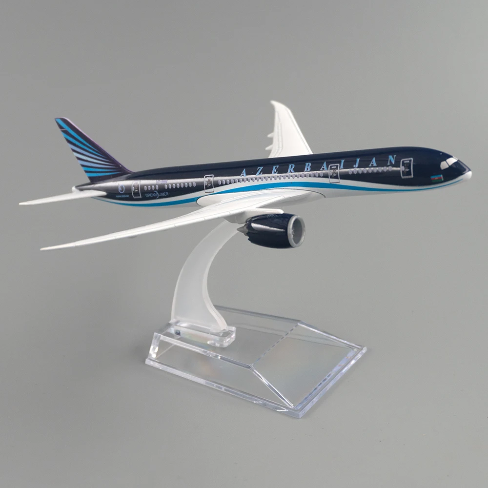 1/400 Alloy Aircraft Boeing 787 Azerbaijan Airlines 14cm Plane B787 Children Kids Gift for Room Desk Decoration