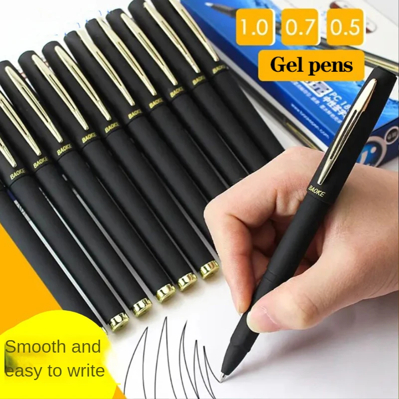 11Pcs/Set Gel Pens Gel Pen Bullet Tip Large Capacity 0.5/0.7/1mm Black Writing Neutral Pen School Office Supplies Stationery