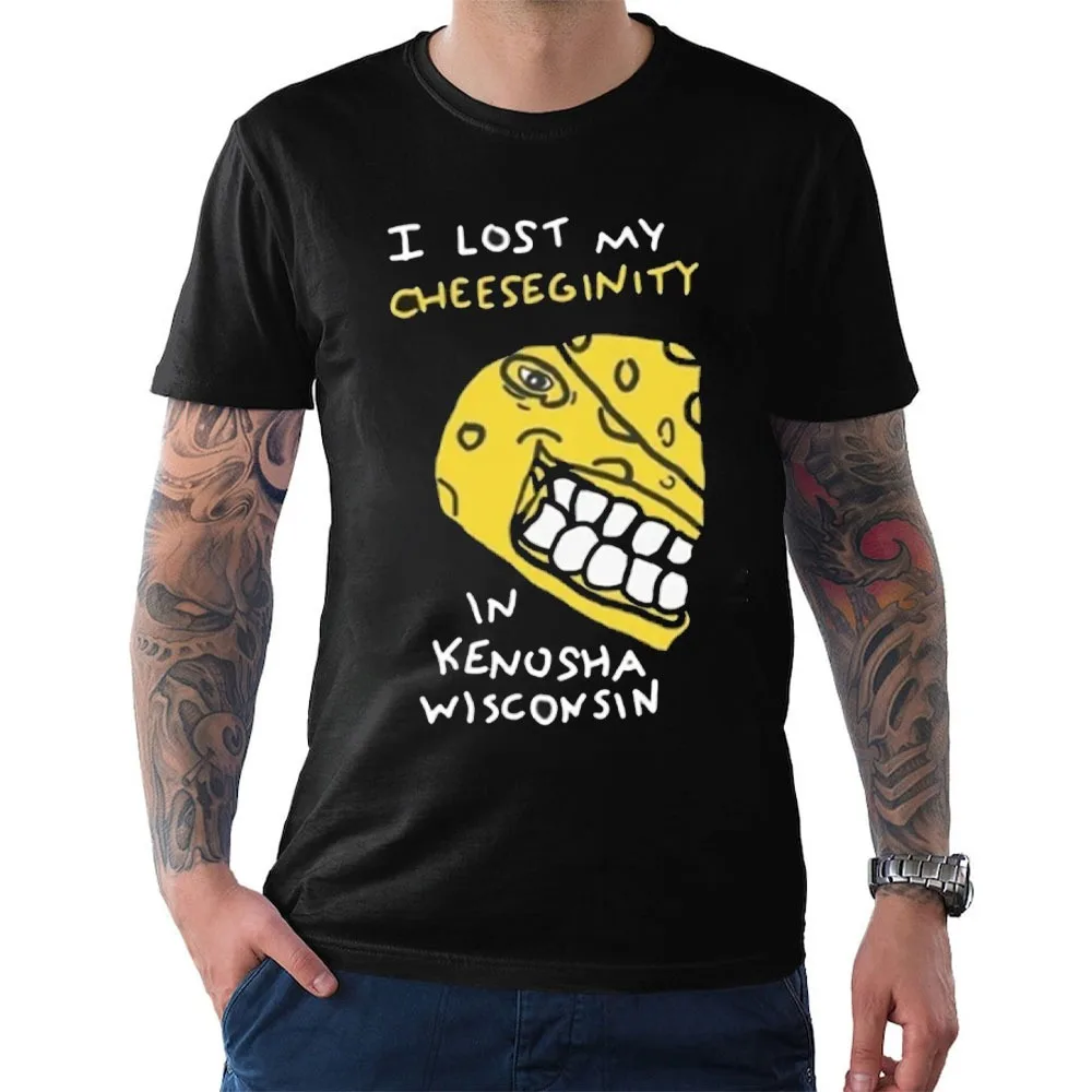 

I Lost My Cheeseginity unisex women men Funny Graphic Tees Short Sleeve Casual Crew Neck Tees Funny Street Fashion t shirt