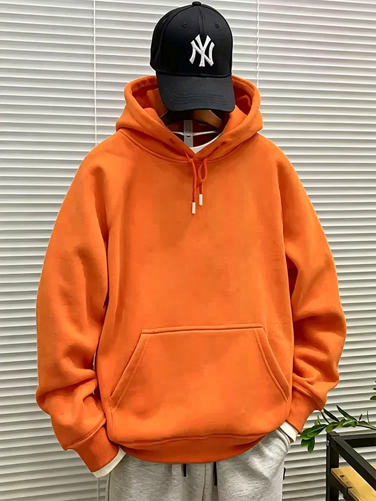 Herren Casual Hoodies Damen Fleece Warme Hoodies Frühling Herbst Pullover Mode Schwarz Mehrfarbig Übergroße Sweatshirts Top – Detail 2