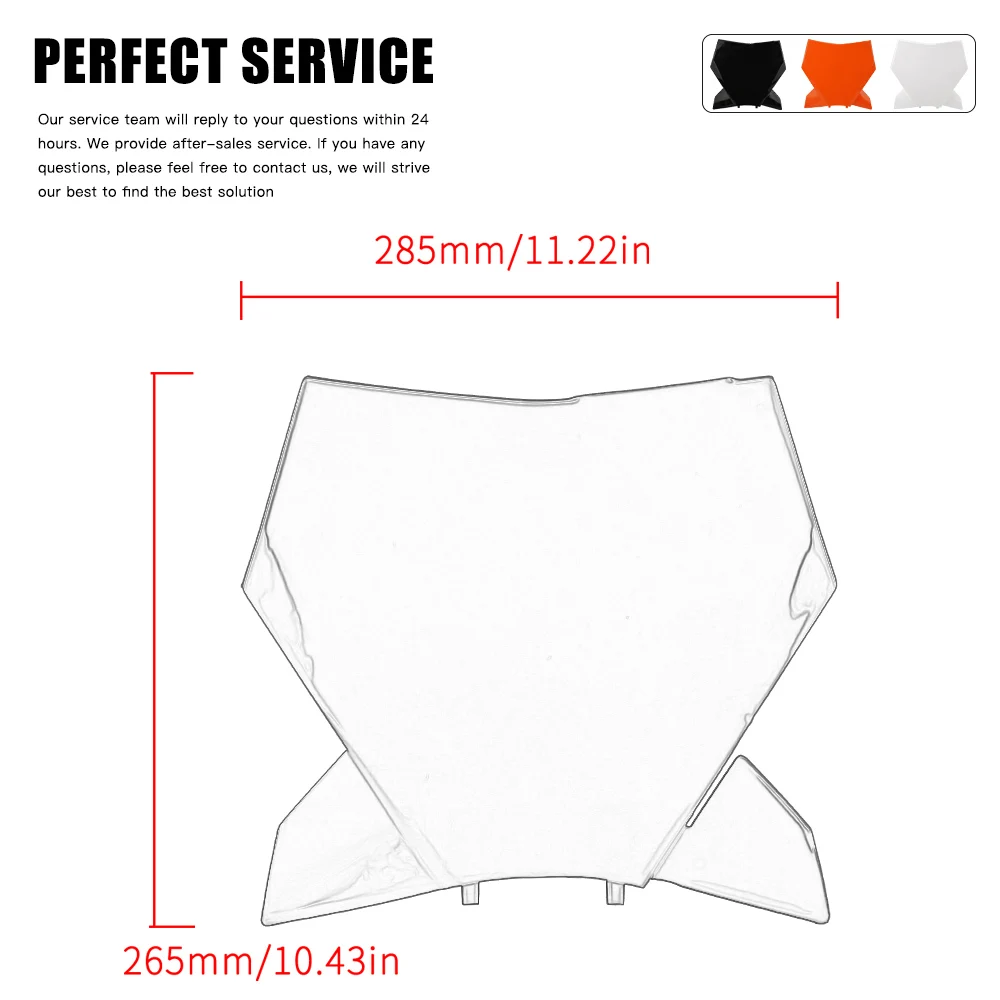 Motorcycle Front Number Plate Cover For KTM SX SX-F XC XC-F 125 250 300 350 450 2023 2024 Plastic Cover Motocross Enduro Dirt Bike