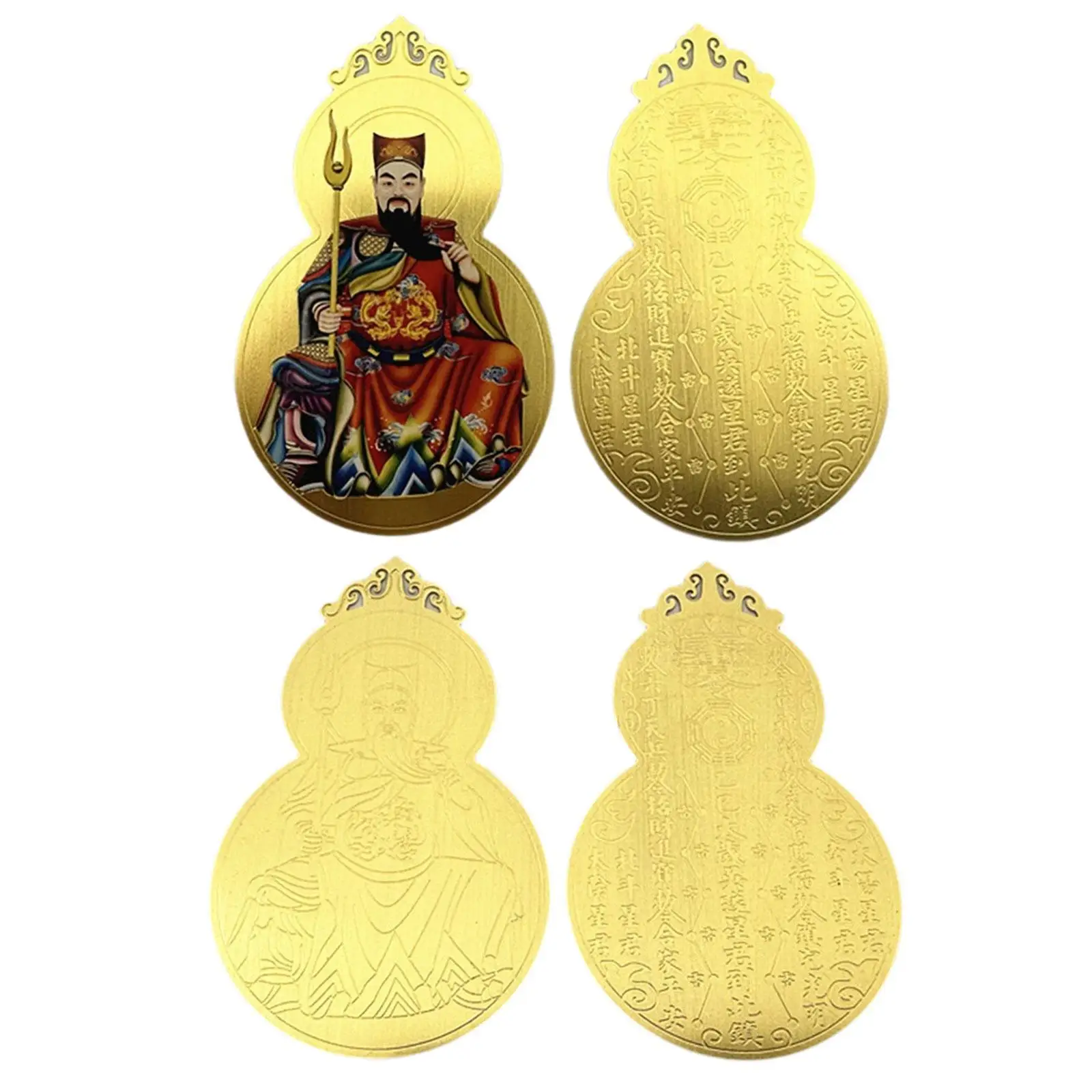 2 Pieces Metal Buddha Card Gourd Shaped Brass Cards for Holiday Gift Purses