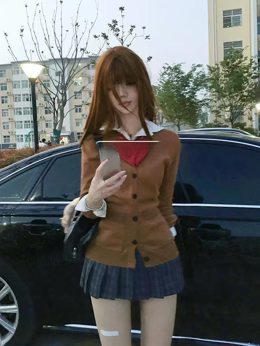 

Японский Sle JK orm вязаный свитер Harajuku сексуальный длинный све открытый кардиган утягивающий жилет топ футболка комплект