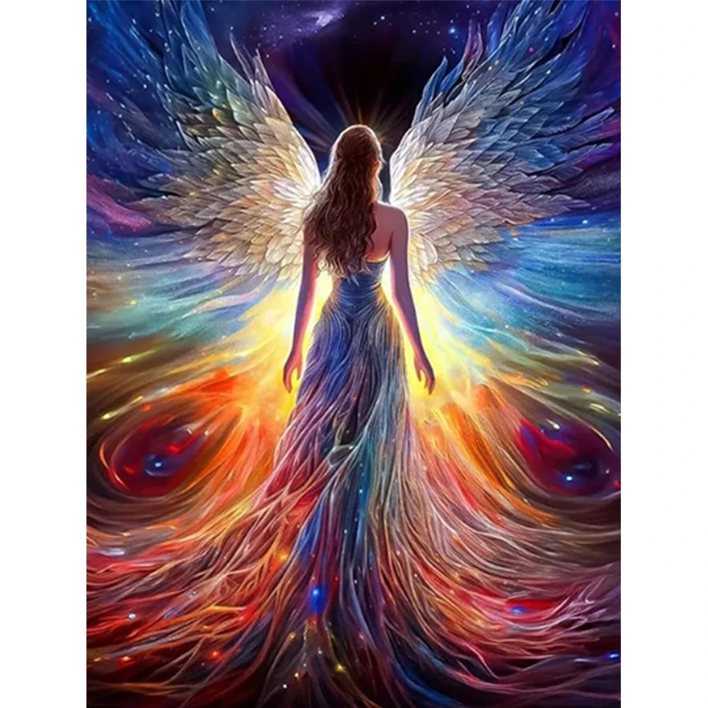 1PCS Angel's Back DIY Acryl Digital Painting Kit für Anfänger Home Wall Decor Rahmen nicht im Lieferumfang enthalten