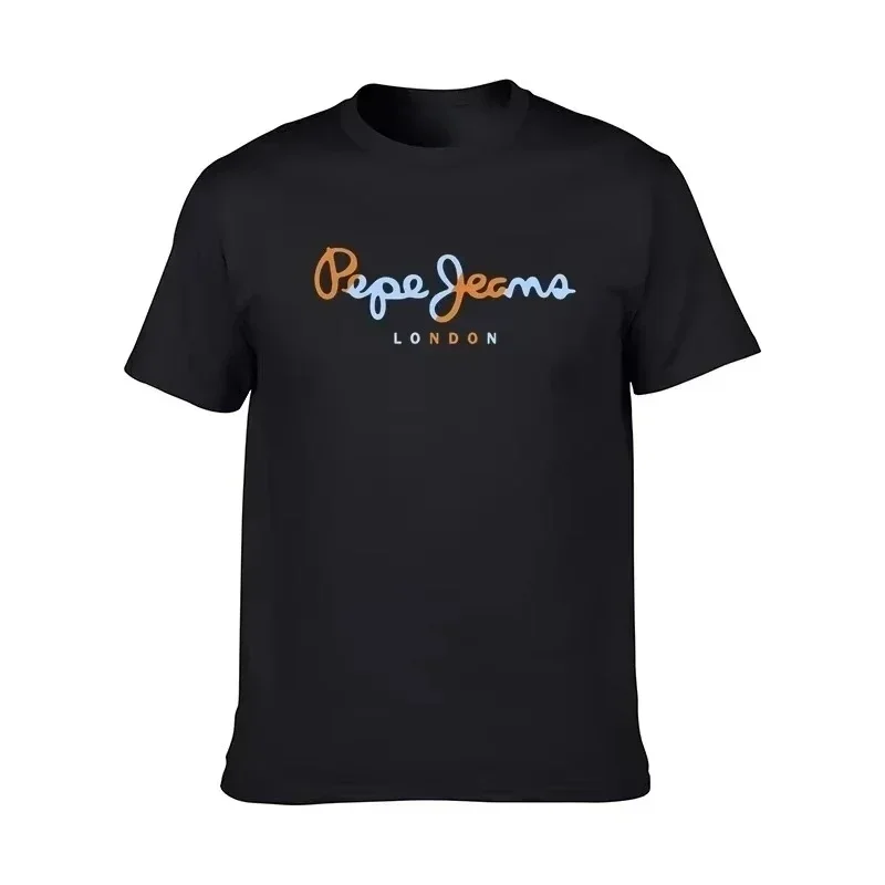 Pepe Jeans London Women's Men Kids Logo Short-sleeve T-shirt, Luxury Brand Women's Wear, Y2K Top, Gender-neutral Street Style