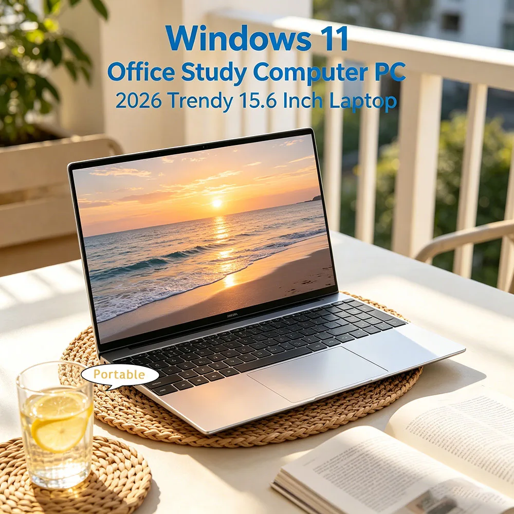 Inflexible Sturdy 15.6" Intel N95/Intel I7-8650U Portable Laptop Windows11 Notebook 32GB DDR4 2TB SSD Pc Gamer Office Computer