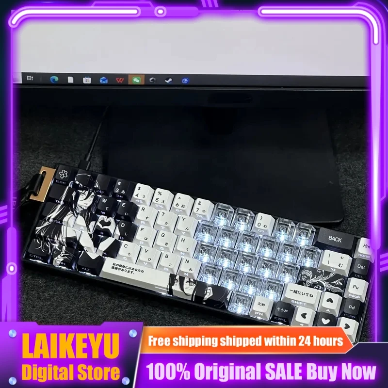 Chainsaw Man Anime Reze Themed Keycap Mechanical Keyboard Cherry PBT+PC Custom Keycap Side engraving PC Gaming Keyboard Gift