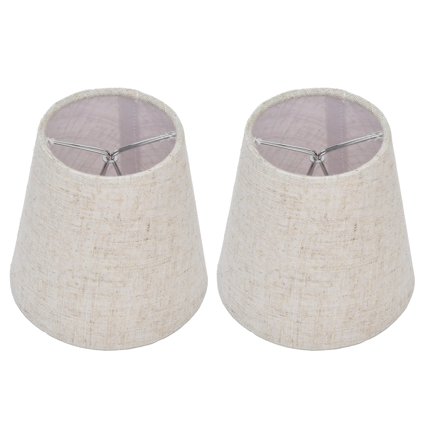 2Pcs Table Lamp Shade Cover Fabric Clip On Lampshade for E14 Screw Candlestick Lamp Chandelier for Bedrooms Halls Studies Hotels