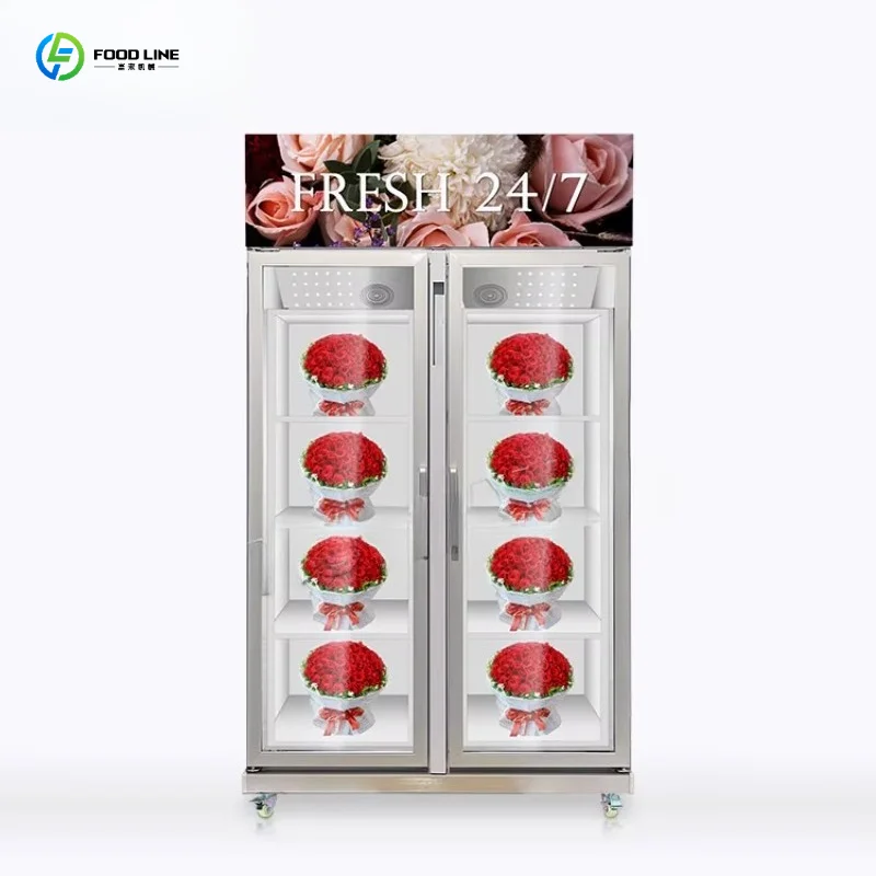 FL Multi-Door Design Flower Bouquet Vending Machine Fresh Keeping Flower Vending Machine for Holiday Gifts Customized