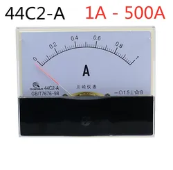 44C2-A  1A 2A 3A 5A 10A 15A 20A 30A 50A 100A Class 1.5 Accuracy DC 0-5A Analog Panel Meter Ammeter Amperemeter